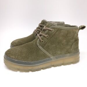 UGG Neumel Heritage Clear Burnt Olive Suede Lace Up Boots 1142451 Womens 7
